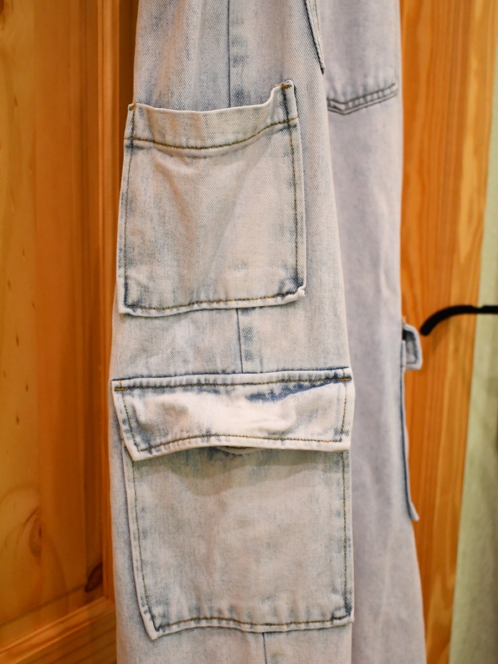wild fable Light Wash Strapless Denim Jumpsuit Strapless Overalls - Picture 5 of 8